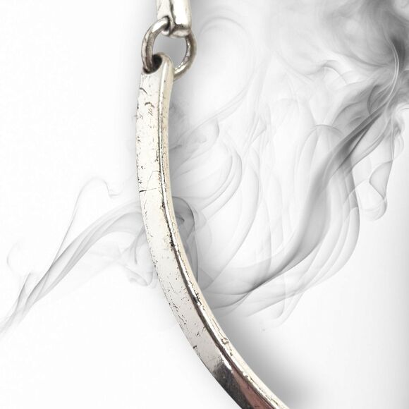 Vintage Giraffe Silvertone Statement Necklace & Brooch Set 3D Safari Jewelry - Picture 7 of 13